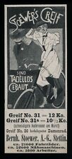 Alte Werbung 1898 Stoewer´s Greif (1) Fahrräder Fahrrad Bernh. Stoewer Stettin