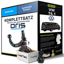 Für VW T6.1 Kasten,Bus Anhängerkupplung abnehmbar +eSatz 7pol 19- NEU AHK