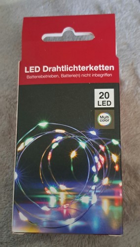Drahtlichterkette bunt 95cm - drahtlichterkette,