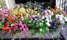 5 Balkonkästen mit Untersetzer 49 cm, ,weiß,gebraucht