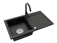 Schwarze LEON-Granitspüle mit