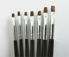 7 teiliges Pinselset UV-Gelpinsel Pinsel Nail Art UV Gelmodellage Pinsel schräg