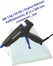 Bühnen Heißklebepistole HB 181 + 1 Kg ( 50 Stk)  Pack Heißklebepatr. 11 x 200 mm
