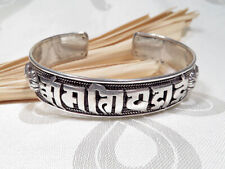 Armreif Tibet Mantra Om Mani Padme Hum – 925 Sterling Silber – 32 Gramm - Nepal