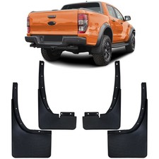 Schmutzfänger Set vorne und hinten Schwarz für Ford Ranger T6 T7 T8 12-22