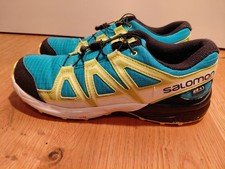Salomon Trekkingschuhe Speed Cross blau-grün wasserdicht Größe 39
