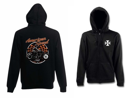 Sweatshirtjacke schwarz biker - sweatshirtjacke,