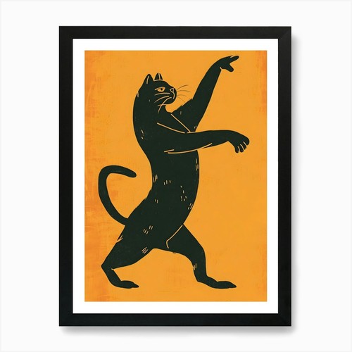 Katze der wand kunstdruck - katze,