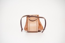 Handmade Leder-Kreisbeutel