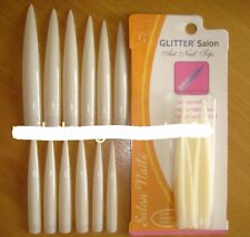 12 Mega Lange extrem Stiletto Tips in Natur 