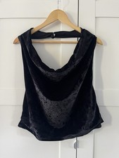Neckholder Top aus Velour H&M