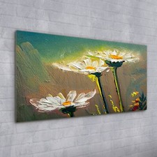 Acrylglasbild Wandbild Plexiglas 100x50 Kunst Bild Natur Blumen Margeriten