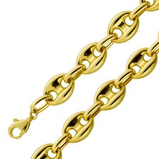 Bohnenkette Gelbgold 585 14
