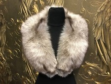FUCHSKRAGEN FOX COLLAR BLAUFUCHS PELZ KRAGEN STOLA FELLKRAGEN FUCHS KRAGEN GRAU