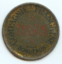 Briefmarke Münze Bordeaux Französische Stoffgesellschaft 10 Cent Rot