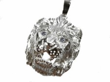 Löwenkopf anhänger silber - löwenkopf,