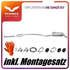 für Peugeot 206 1.6 2000-2005 Cabrio Auspuffanlage Mittel+Endschalldämpfer Rohr