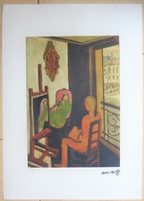 Henri Matisse " Maler mit Modell ", limitierte Lithografie,signiert numm. 66/75