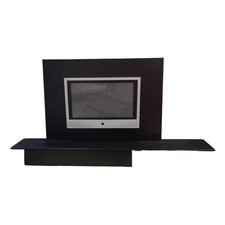 Kettnaker Sideboard Lack Schwarz Mit Abdeckplatte Und TV-Panel Ohne Fernseher
