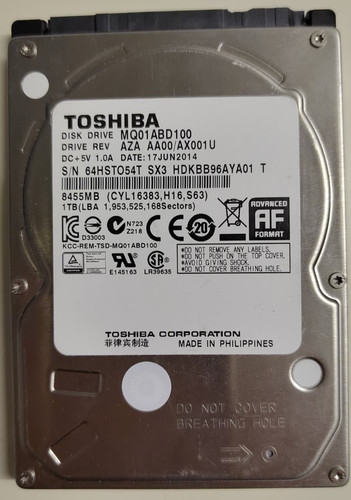 Toshiba mq01abd100 5400rpm - mq01abd100,