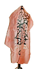 Schal Tuch Seide Seide + Viskose Lachsfarben High Quality Indien 200 x 69 cm