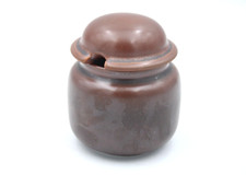 Arzberg Kristina Siena Zuckerdose Dose mit Deckel aus Porzellan Braun H 10 cm