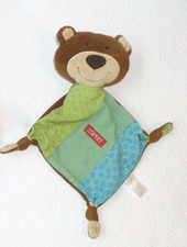 1 x ESPRIT Sigikid BÄR Teddy Teddybär braun grün blau Schmusetuch Schnuffeltuch 