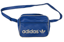 Original ADIDAS Sporttasche Umhängetasche Blau Vintage Retro Airline Bag ✅ gut