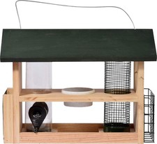 Dobar Futterstation 7-in-1 Vogelfutterspender Vogelfutterhaus Futterplatz 