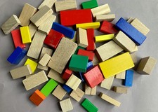 63 Holzbauklötze Spielzeug