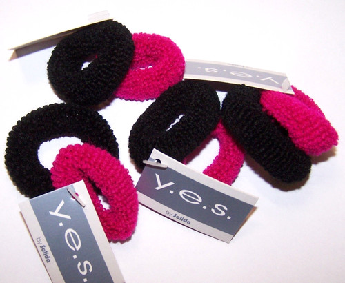 Haargummi schwarz pink - haargummi, -schwarz,pink-