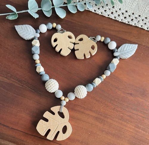 Kinderwagenkette natur holz - kinderwagenkette,