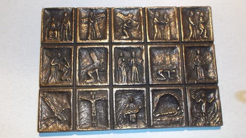 Bronze relief kreuzweg 15 - ,