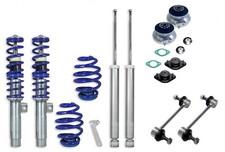 BlueLine Gewindefahrwerk mit TÜV Domlager Koppelstangen gekürzt für BMW 3er E46