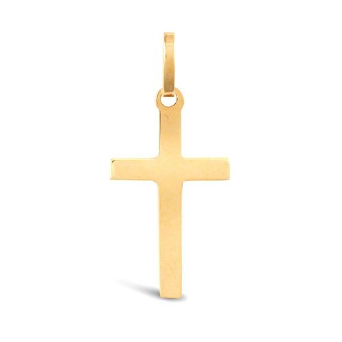 Kreuz anhänger gelbgold - kreuz, kt