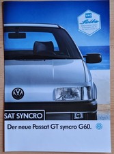 Prospekt VW Passat GT syncro G60  -  Ausgabe September 1989