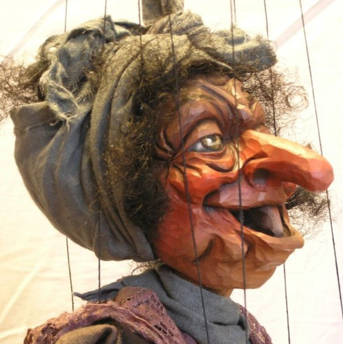 Czech folk art marionette hexe - czech,