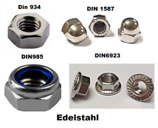 Muttern Edelstahl Hutmutter  Sperrzahnmutter Selbstsichernde Muttern V2A Mutter
