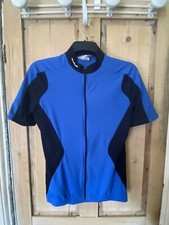 SUGOI Radtrikot royalblau schwarz Taschen durchgehender Reißverschluss Größe L