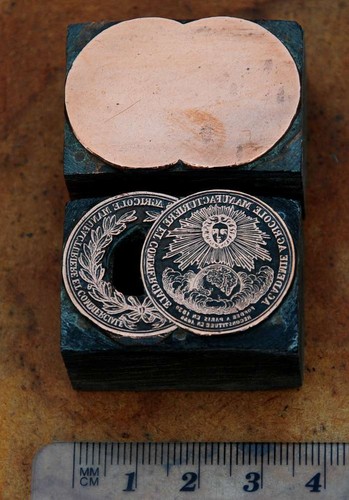 Medaille galvano druckstock - medaille,