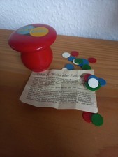 Altes Vintage Holzspiel Flohspiel Tiddley-Winks 1960er