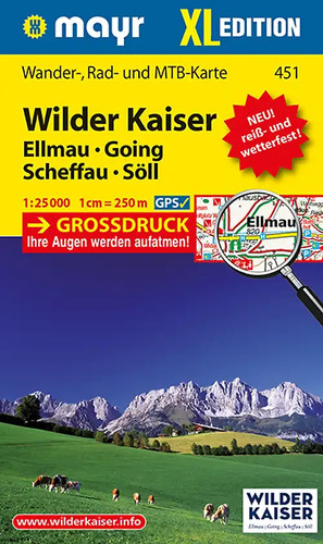 Mayr wanderkarte wilder kaiser - wanderkarte,