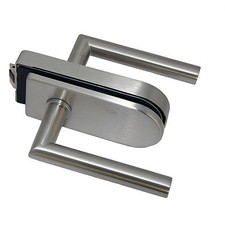 Glastürbeschlag Glastür Beschlage mit Bändern Edelstahl unverschließbar 322B-M