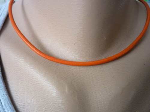 Lederkette halskette mm - halskette, 3