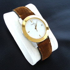 TISSOT 390 - 481/G Quarz Herren Armbanduhr 36 mm Datum neue Batterie bicolor Uhr