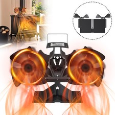 Doppelkopf Kaminventilator 8 Flügel Stromloser Ventilator Bimetallstreifen Fan