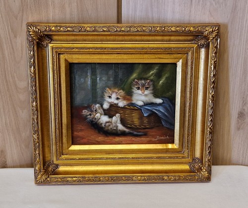 ölgemälde katzen korb - im,
