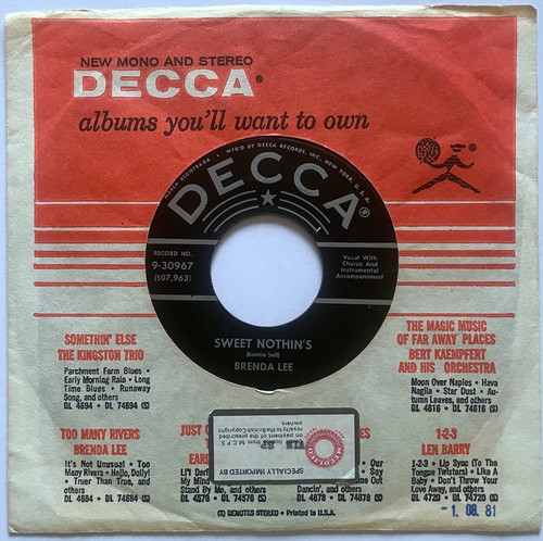 Brenda lee sweet nothin - sweet, /