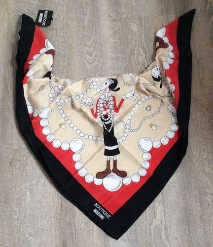 Moschino schal oliv - schal, perlen