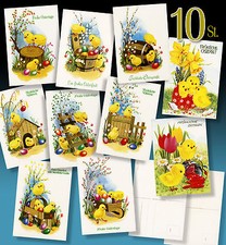 10 ALTE POSTKARTEN OSTERHASEN
